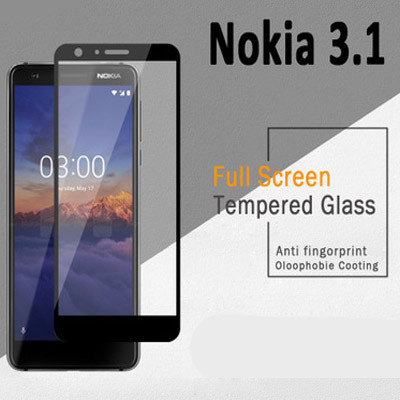 Скрийн протектори Скрийн протектори за Nokia Скрийн протектор от закалено стъкло за 3D FULL SCREEN за Nokia 3.1 2018 TA-1057 с черен кант